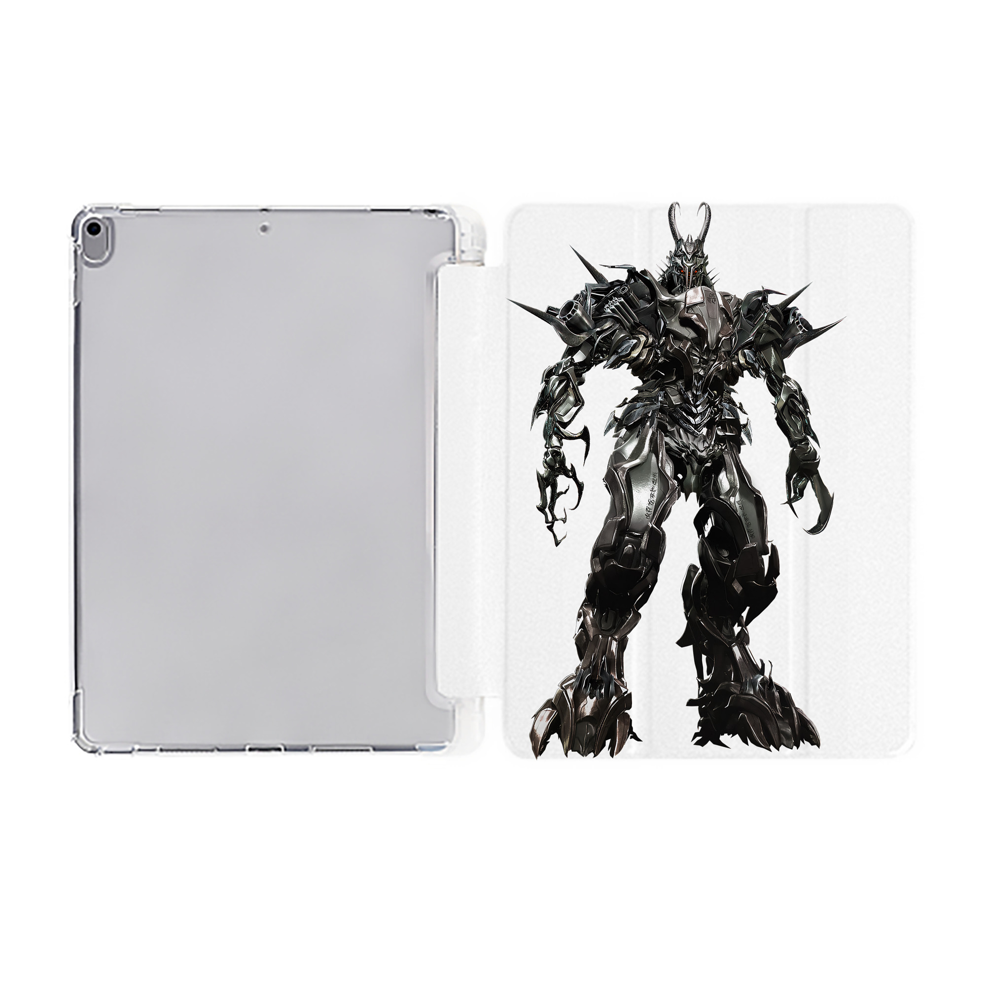 （画像用） Transformers トランスフォーマー IPad ケース ペン収納付き 三つ折りスタンド PUレザー×シリコン 対応機種9.5/10.5/10.9インチ